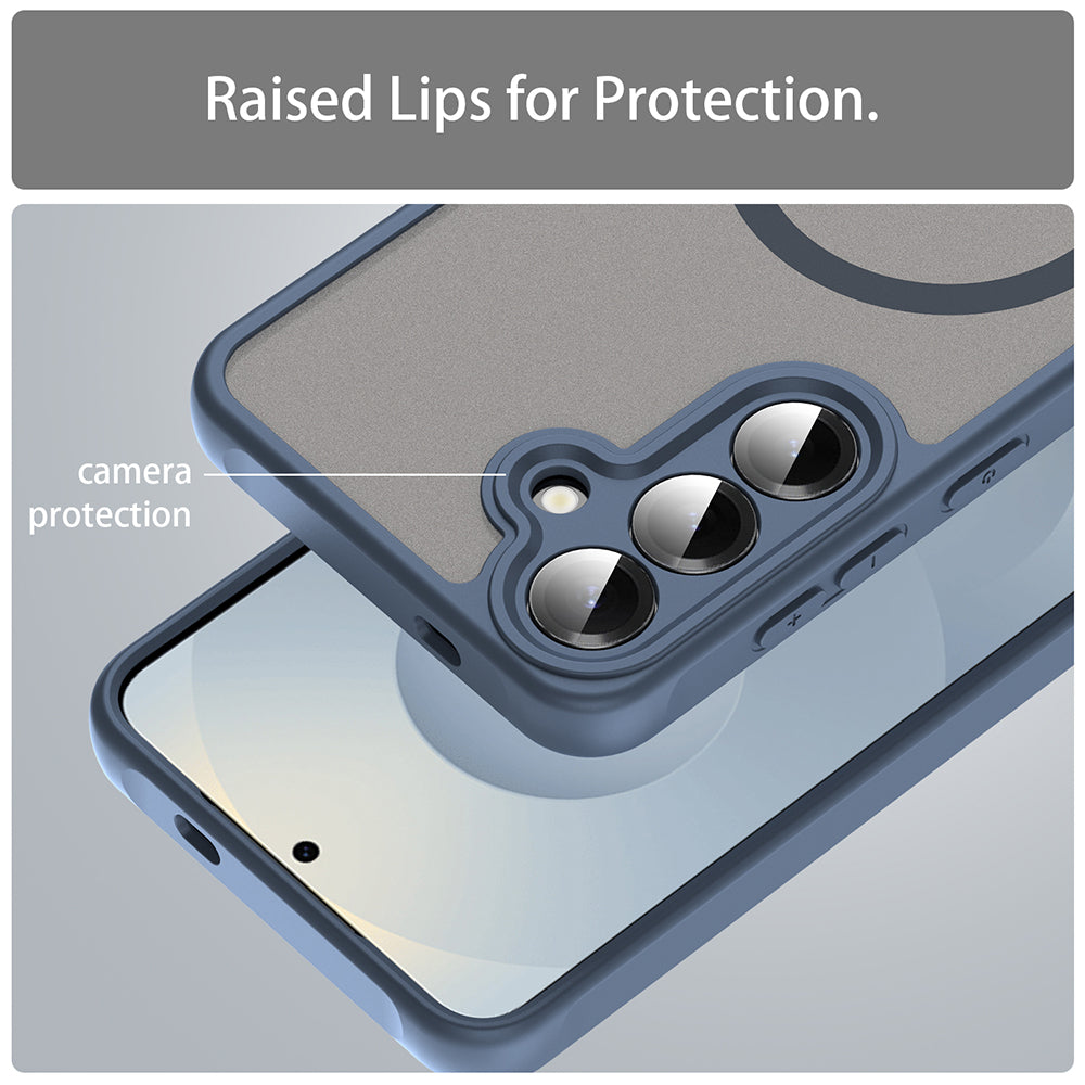 Husa de protectie Techsuit HaloFrost II MagSafe compatibil cu Samsung Galaxy S24 Plus / S25 Plus, Bleumarin