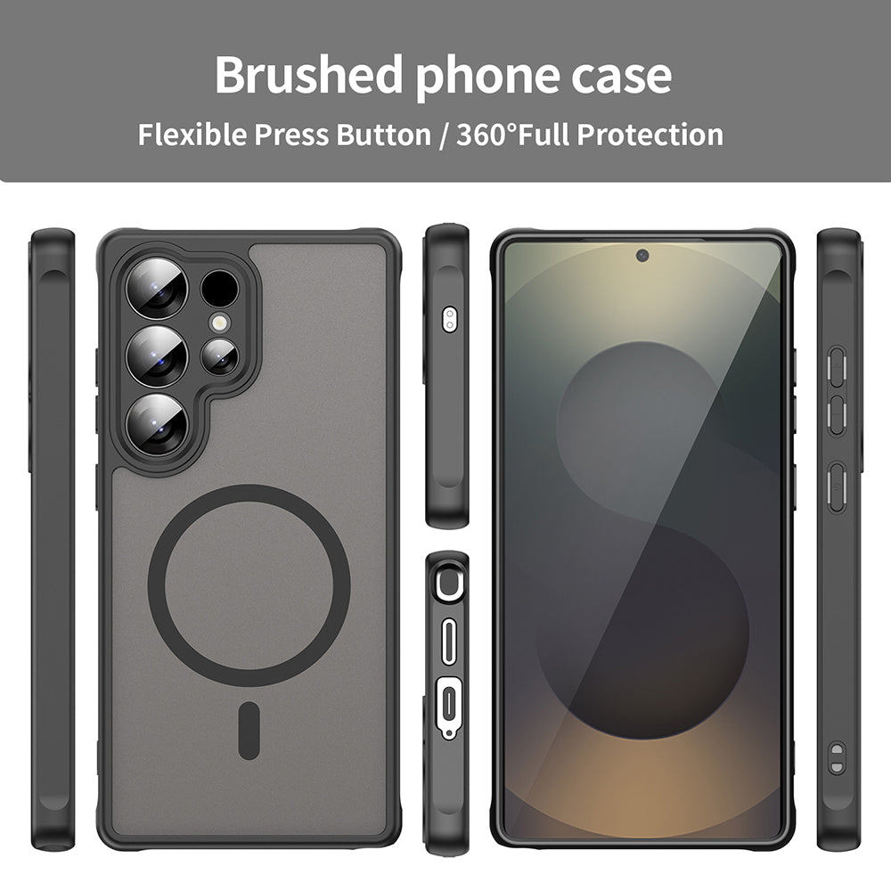 Husa de protectie Techsuit HaloFrost II MagSafe compatibil cu Samsung Galaxy S25 Ultra, Negru