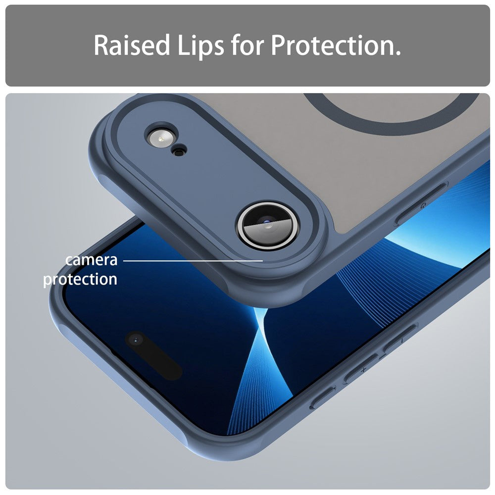 Husa de protectie Techsuit HaloFrost II MagSafe compatibil cu iPhone 17 Air, Bleumarin