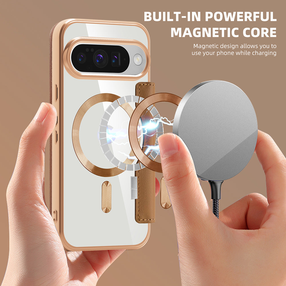 Husa de protectie Techsuit SmartMag Book compatibil cu Google Pixel 10 Pro XL, Maro