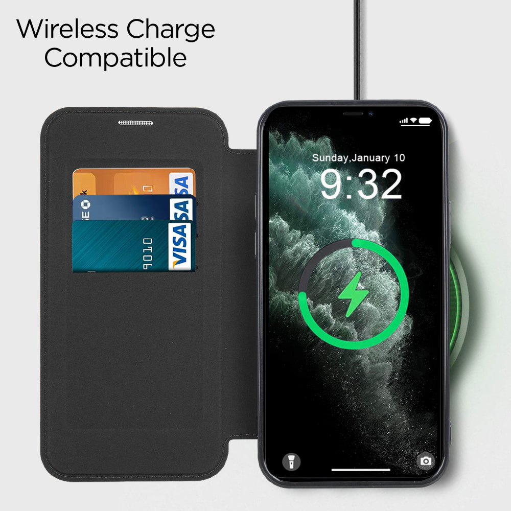 Husa de protectie Techsuit SmartMag Book compatibil cu iPhone 11 Pro Max, Verde