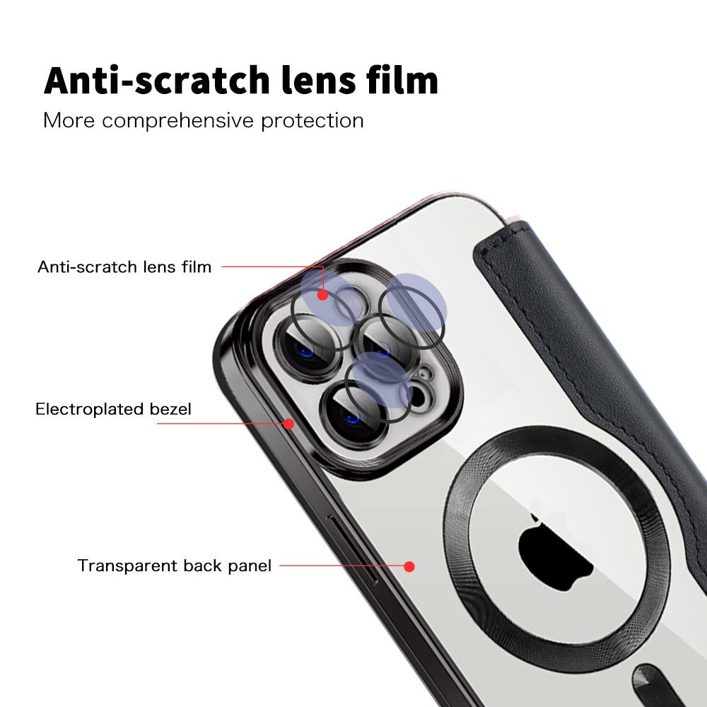 Husa de protectie Techsuit SmartMag Book compatibil cu iPhone 12 Pro, Negru