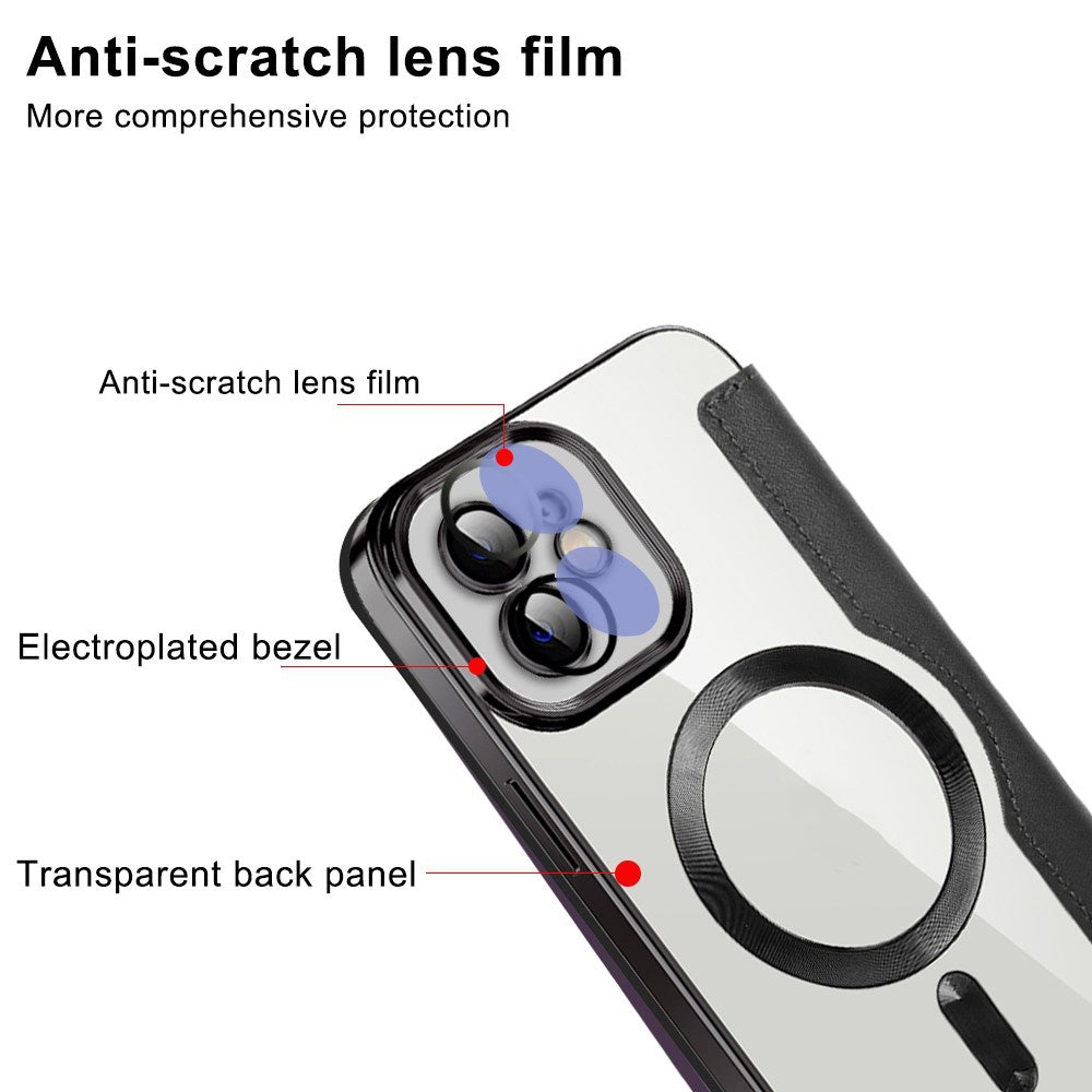 Husa de protectie Techsuit SmartMag Book compatibil cu iPhone 12, Maro