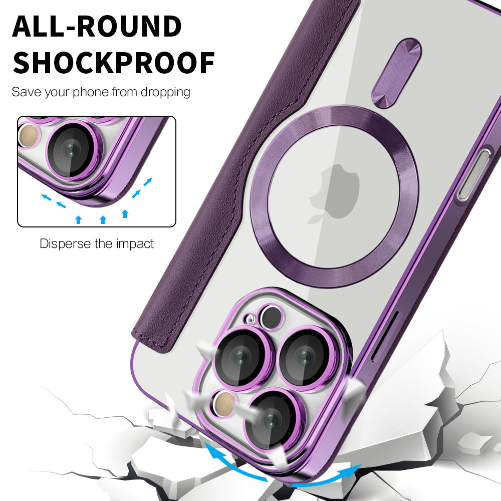 Husa de protectie Techsuit SmartMag Book compatibil cu iPhone 16 Pro Max, Mov