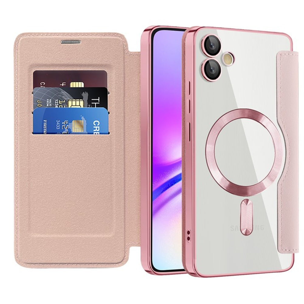 Husa de protectie Techsuit SmartMag Book compatibil cu Samsung Galaxy A05, Roz