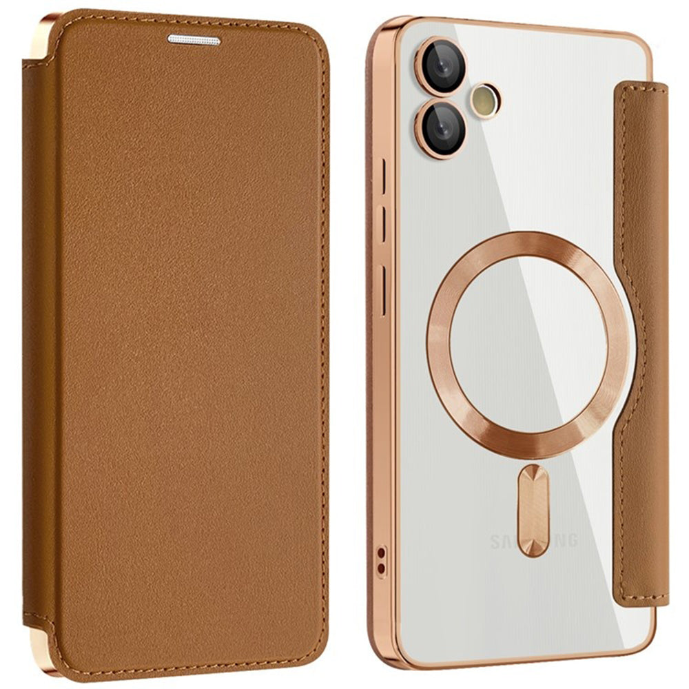 Husa de protectie Techsuit SmartMag Book compatibil cu Samsung Galaxy A05, Maro