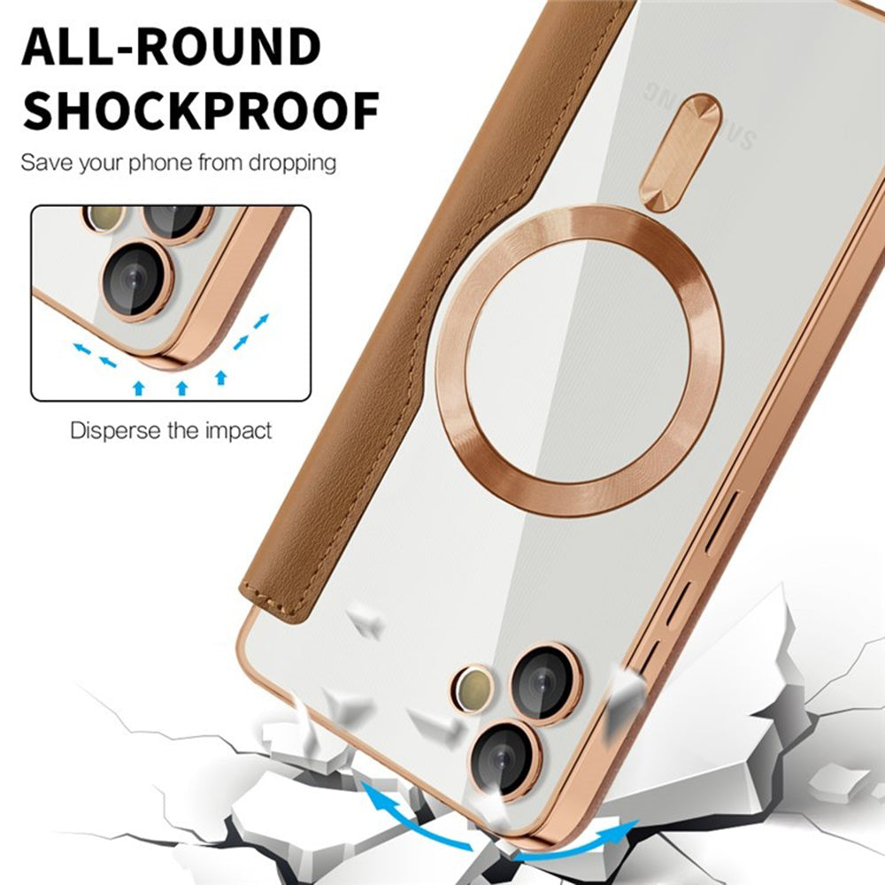 Husa de protectie Techsuit SmartMag Book compatibil cu Samsung Galaxy A05, Maro