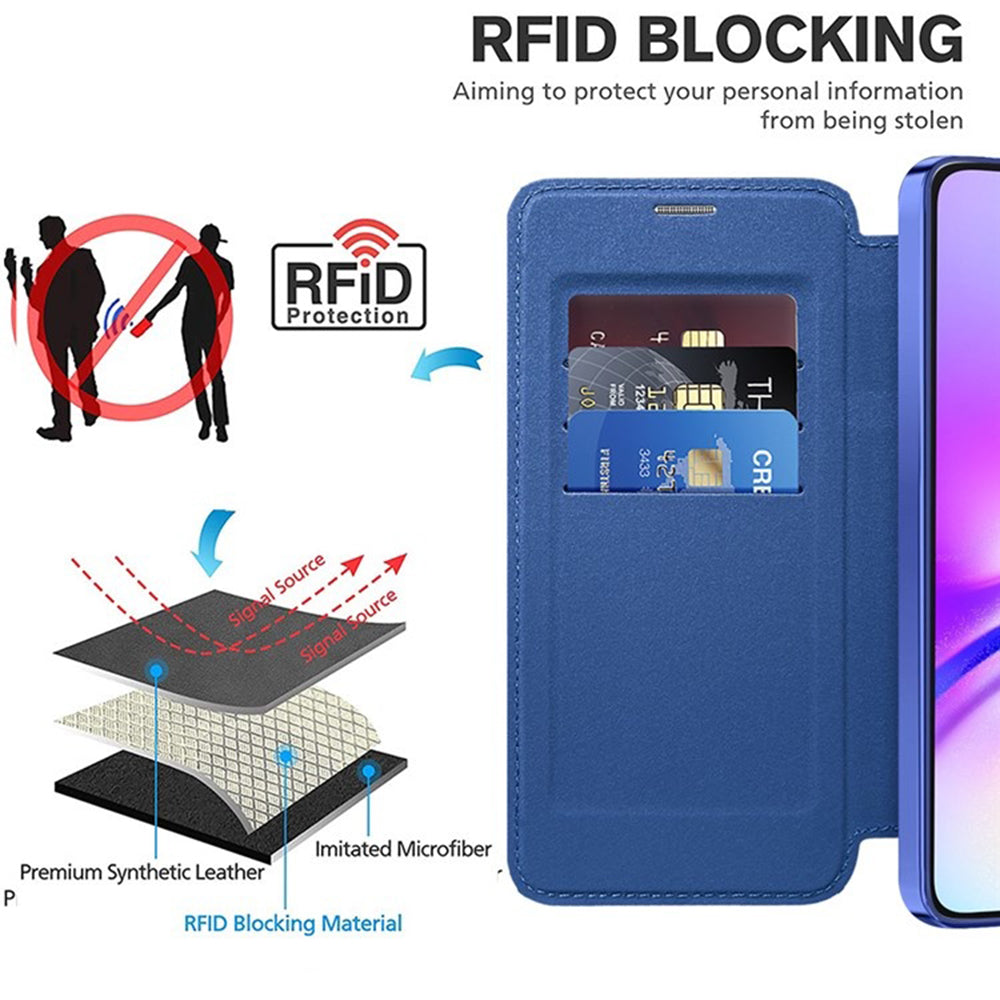 Husa de protectie Techsuit SmartMag Book compatibil cu Samsung Galaxy A05, Albastru