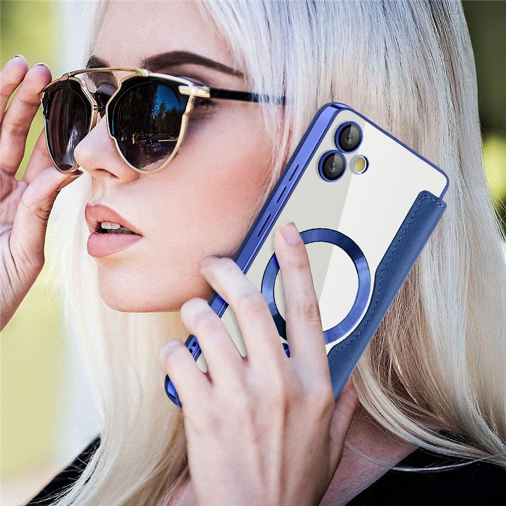 Husa de protectie Techsuit SmartMag Book compatibil cu Samsung Galaxy A05, Albastru