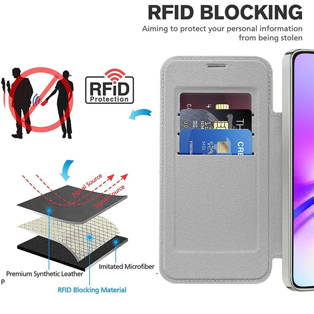 Husa de protectie Techsuit SmartMag Book compatibil cu Samsung Galaxy A05, Gri