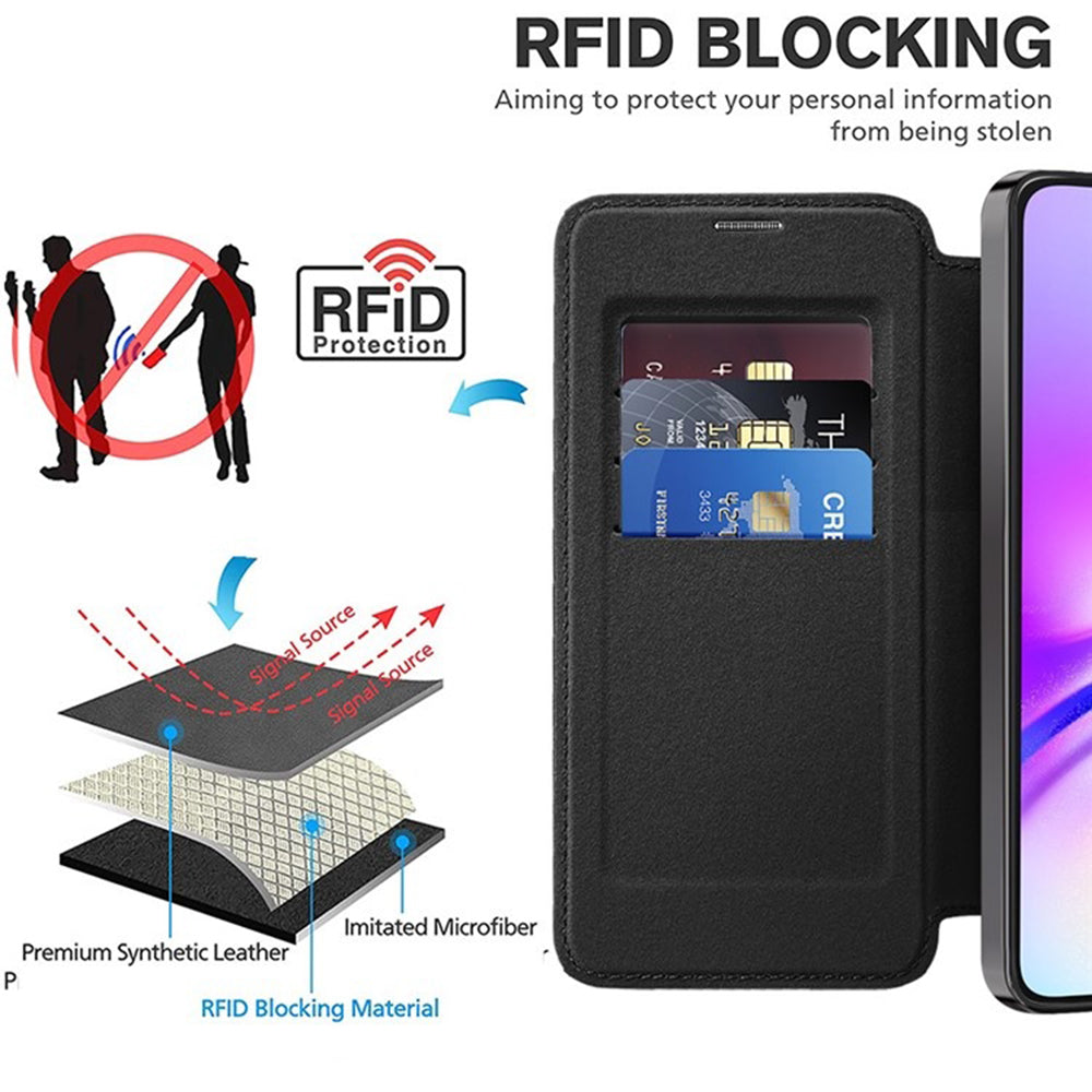 Husa de protectie Techsuit SmartMag Book compatibil cu Samsung Galaxy A05s, Negru