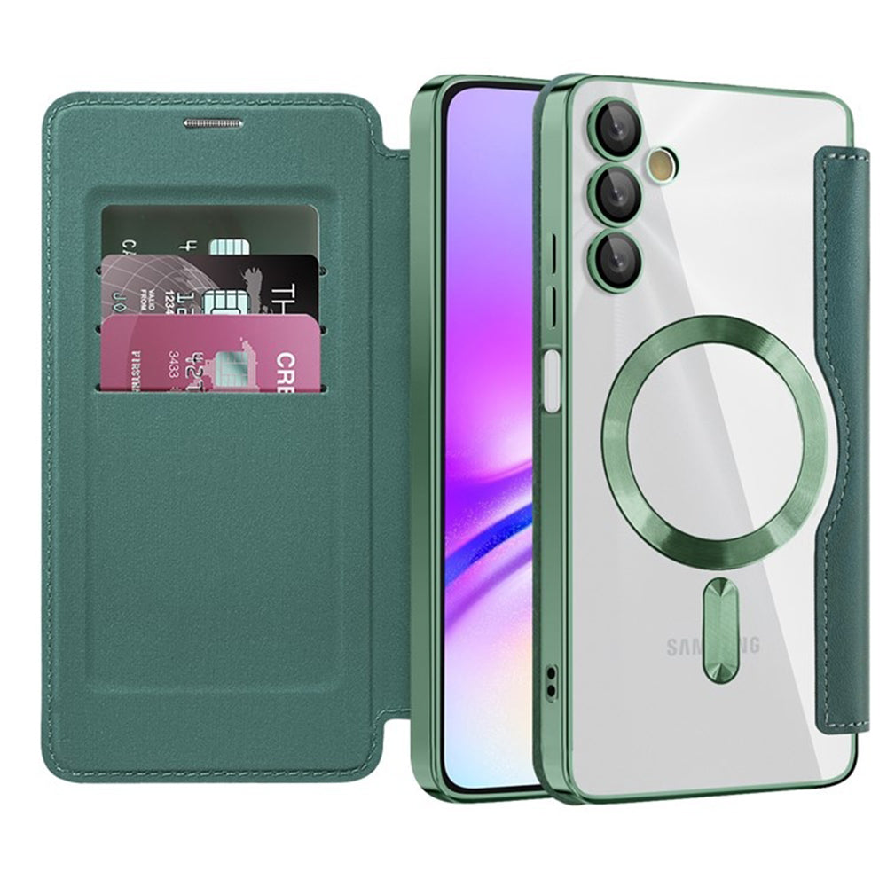 Husa de protectie Techsuit SmartMag Book compatibil cu Samsung Galaxy A05s, Verde