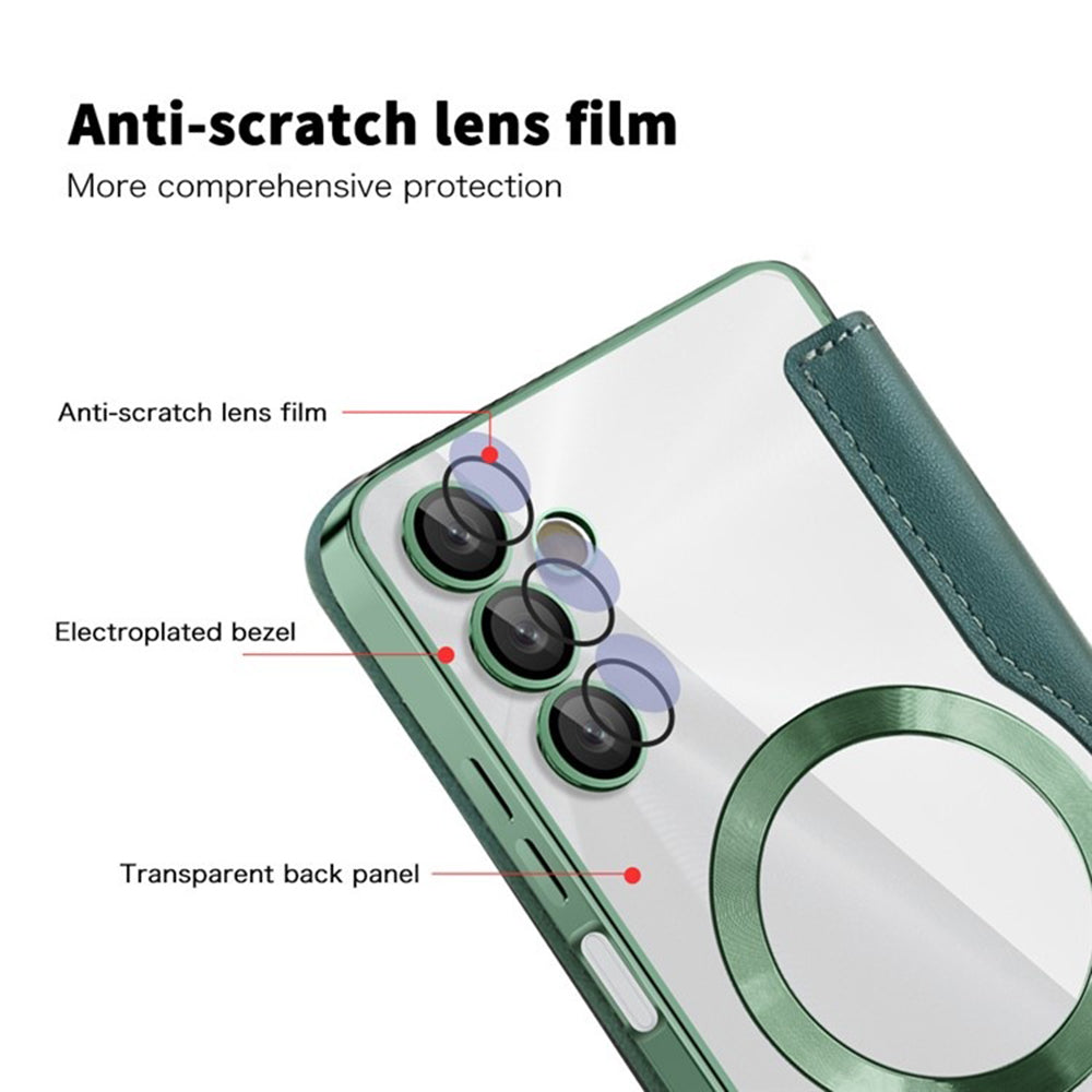 Husa de protectie Techsuit SmartMag Book compatibil cu Samsung Galaxy A05s, Verde