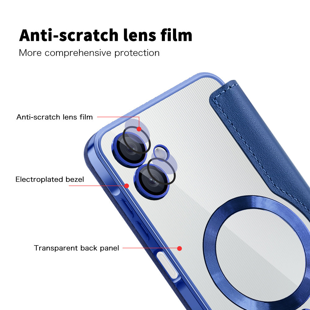 Husa de protectie Techsuit SmartMag Book compatibil cu Samsung Galaxy A06, Albastru