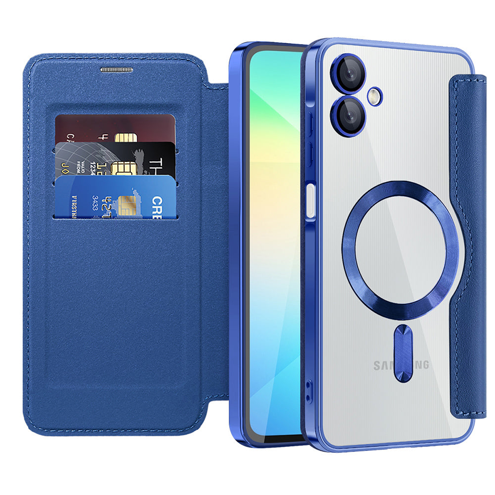 Husa de protectie Techsuit SmartMag Book compatibil cu Samsung Galaxy A06, Albastru