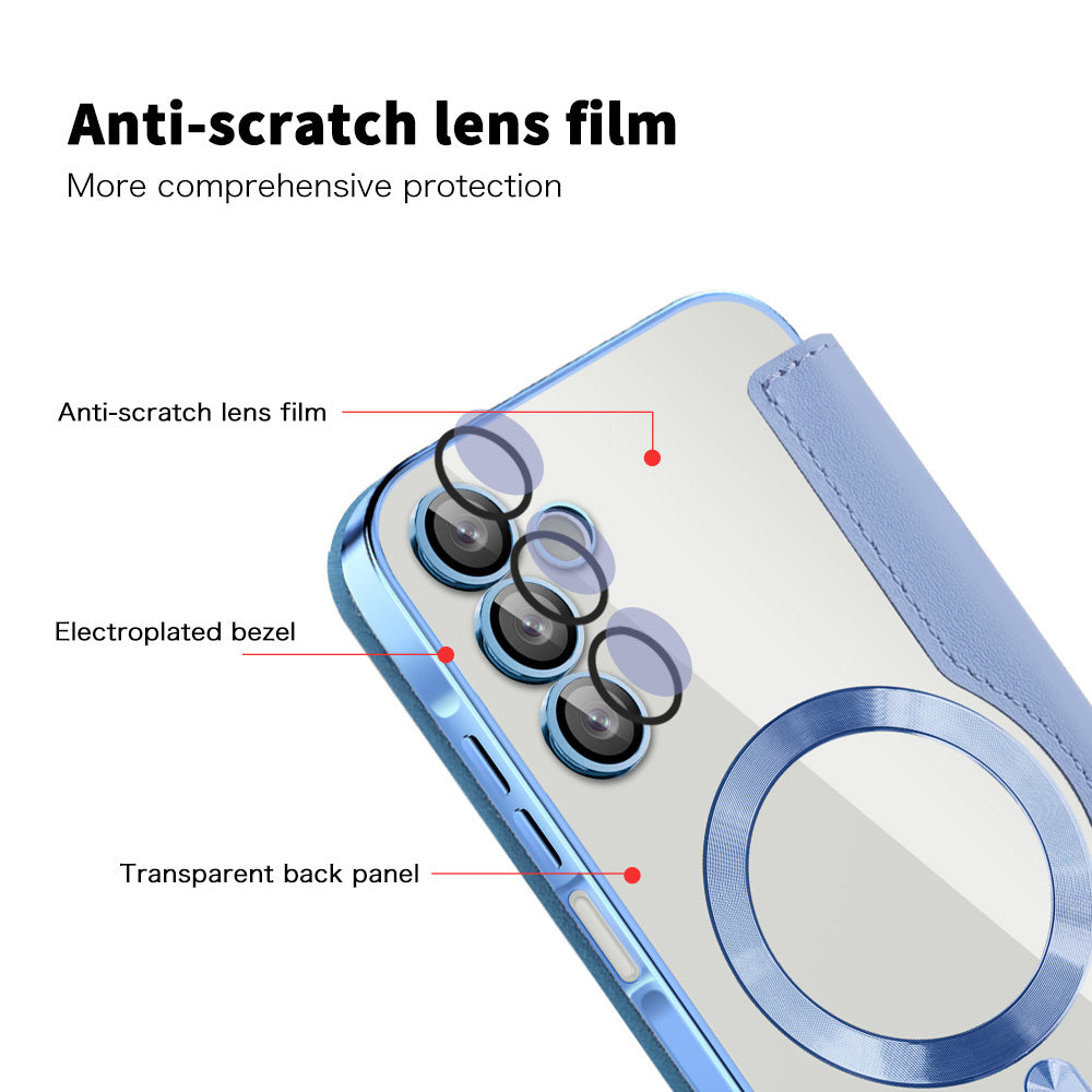 Husa de protectie Techsuit SmartMag Book compatibil cu Samsung Galaxy A15 4G / A15 5G, Albastru Deschis
