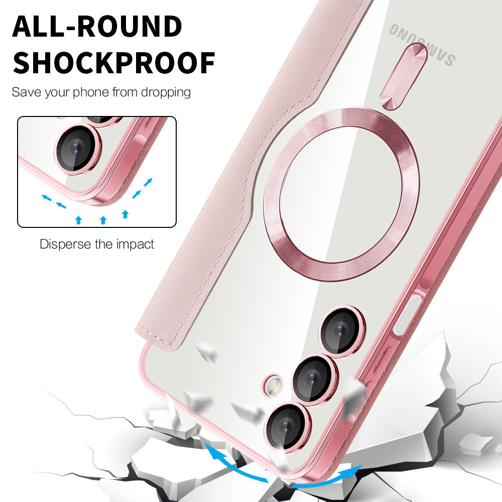 Husa de protectie Techsuit SmartMag Book compatibil cu Samsung Galaxy A16 4G / A16 5G, Roz