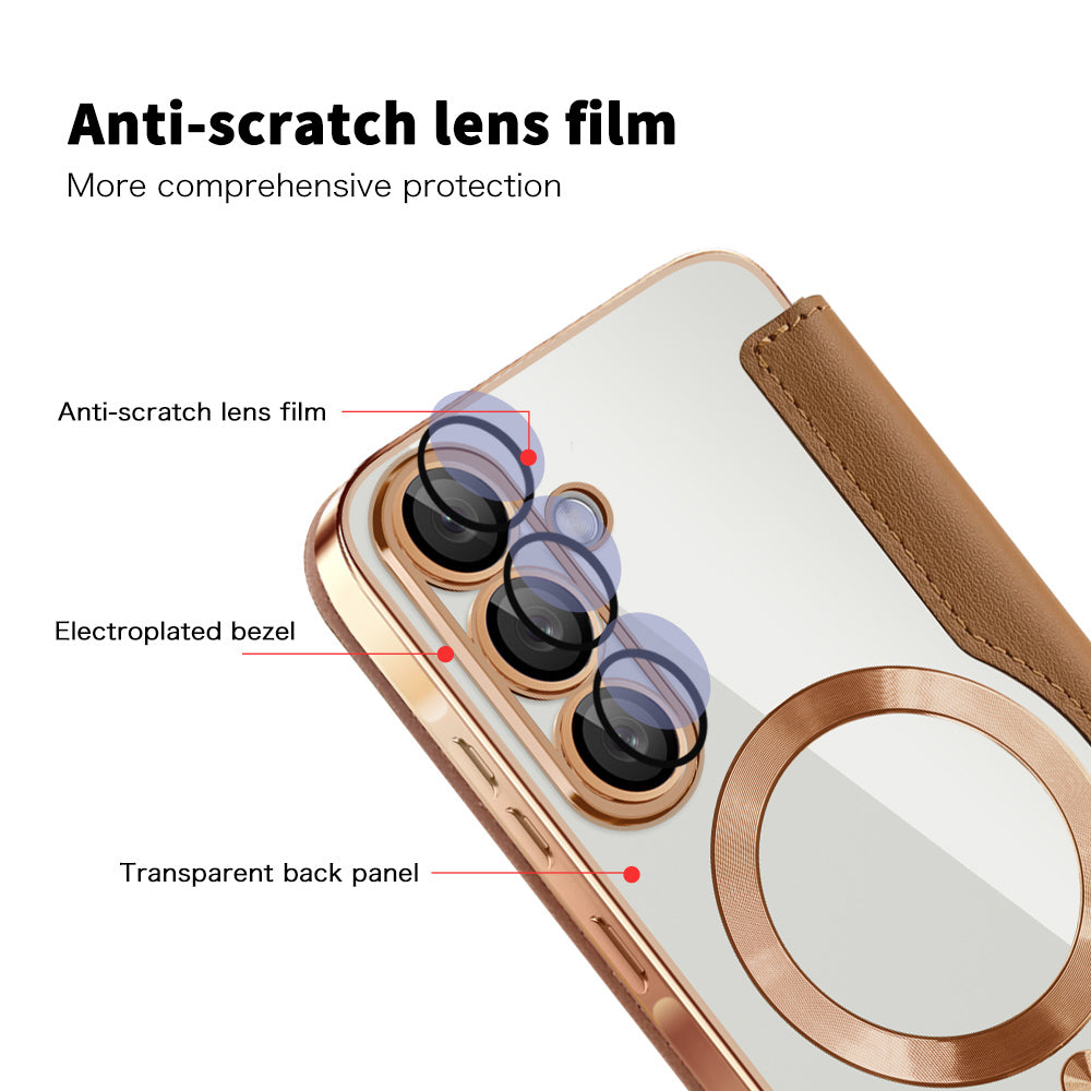 Husa de protectie Techsuit SmartMag Book compatibil cu Samsung Galaxy A56 5G, Maro