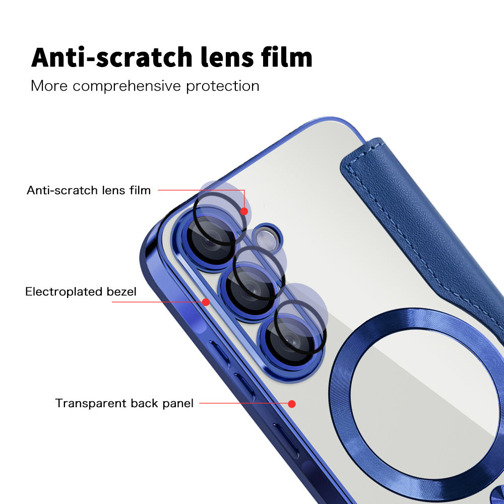 Husa de protectie Techsuit SmartMag Book compatibil cu Samsung Galaxy A56 5G, Albastru