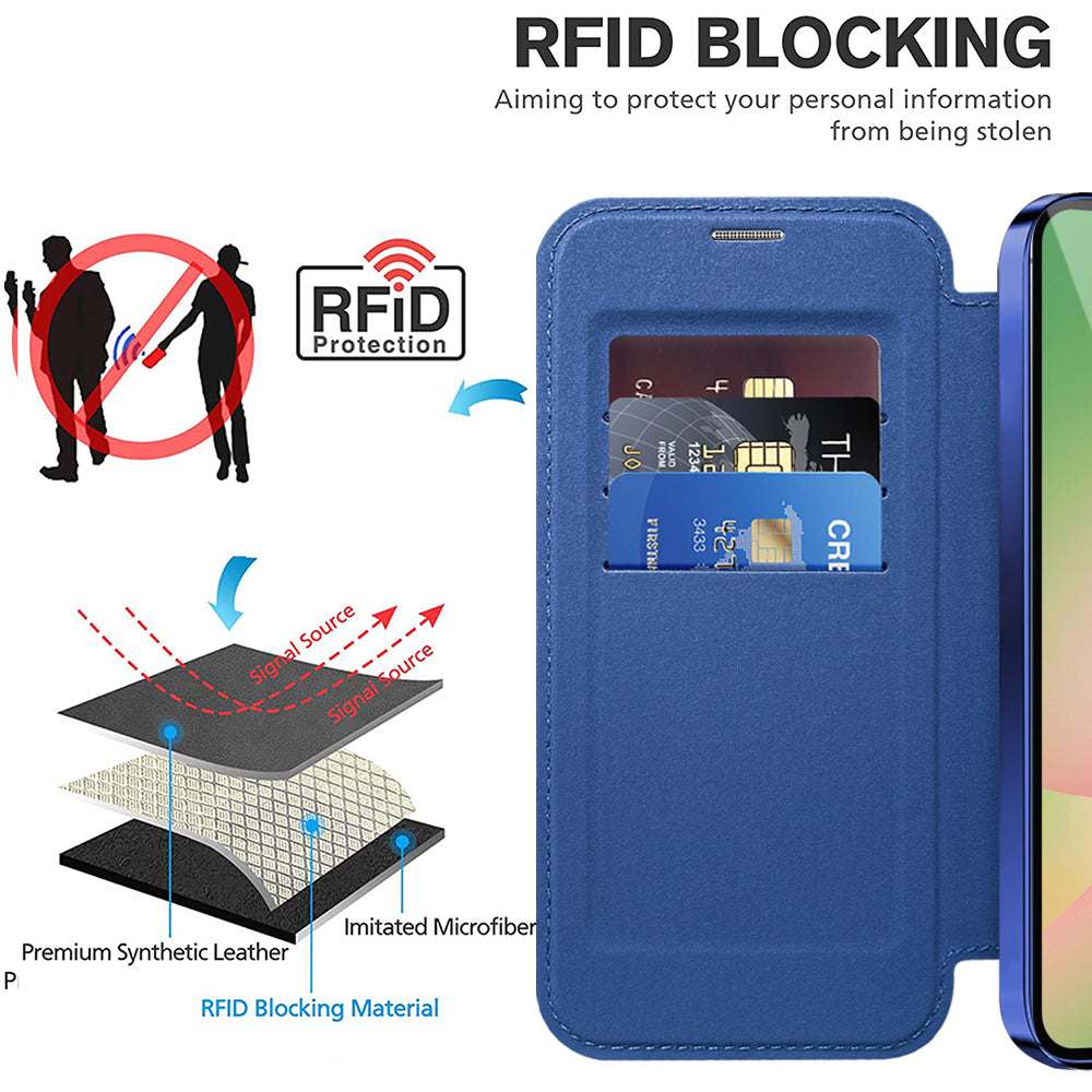 Husa de protectie Techsuit SmartMag Book compatibil cu Samsung Galaxy A56 5G, Albastru