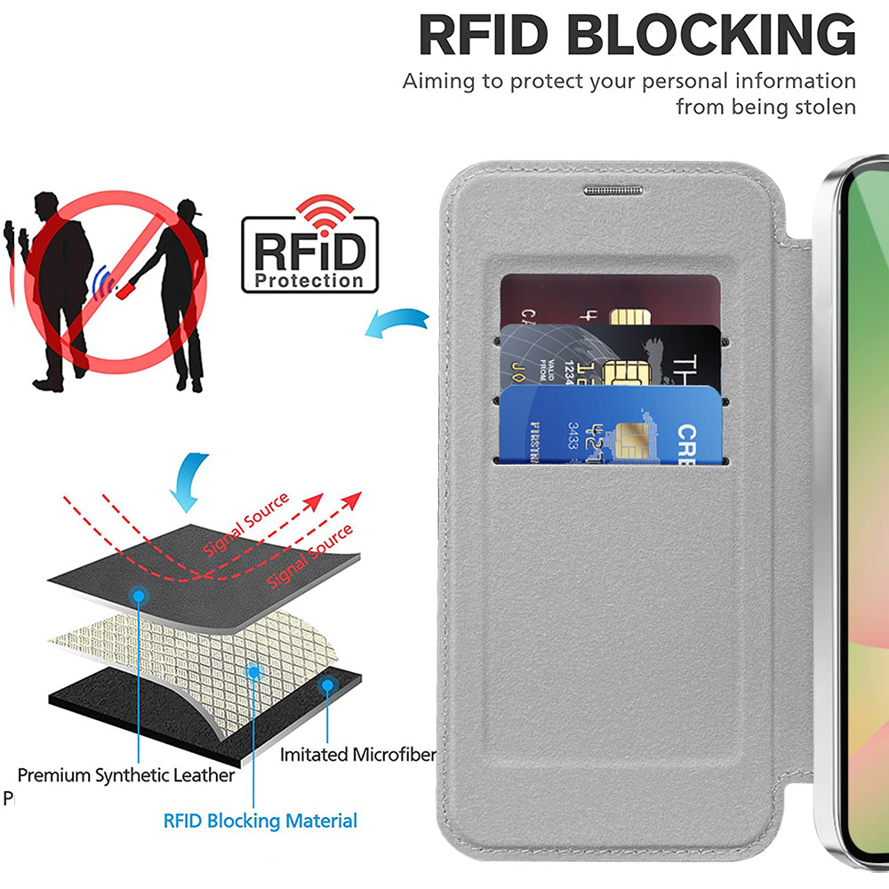 Husa de protectie Techsuit SmartMag Book compatibil cu Samsung Galaxy A56 5G, Gri