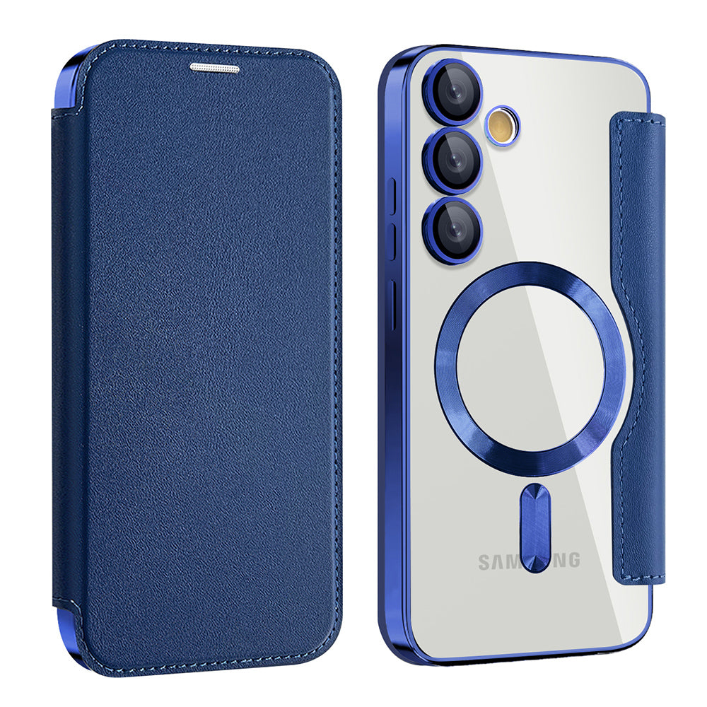 Husa de protectie Techsuit SmartMag Book compatibil cu Samsung Galaxy S23, Albastru