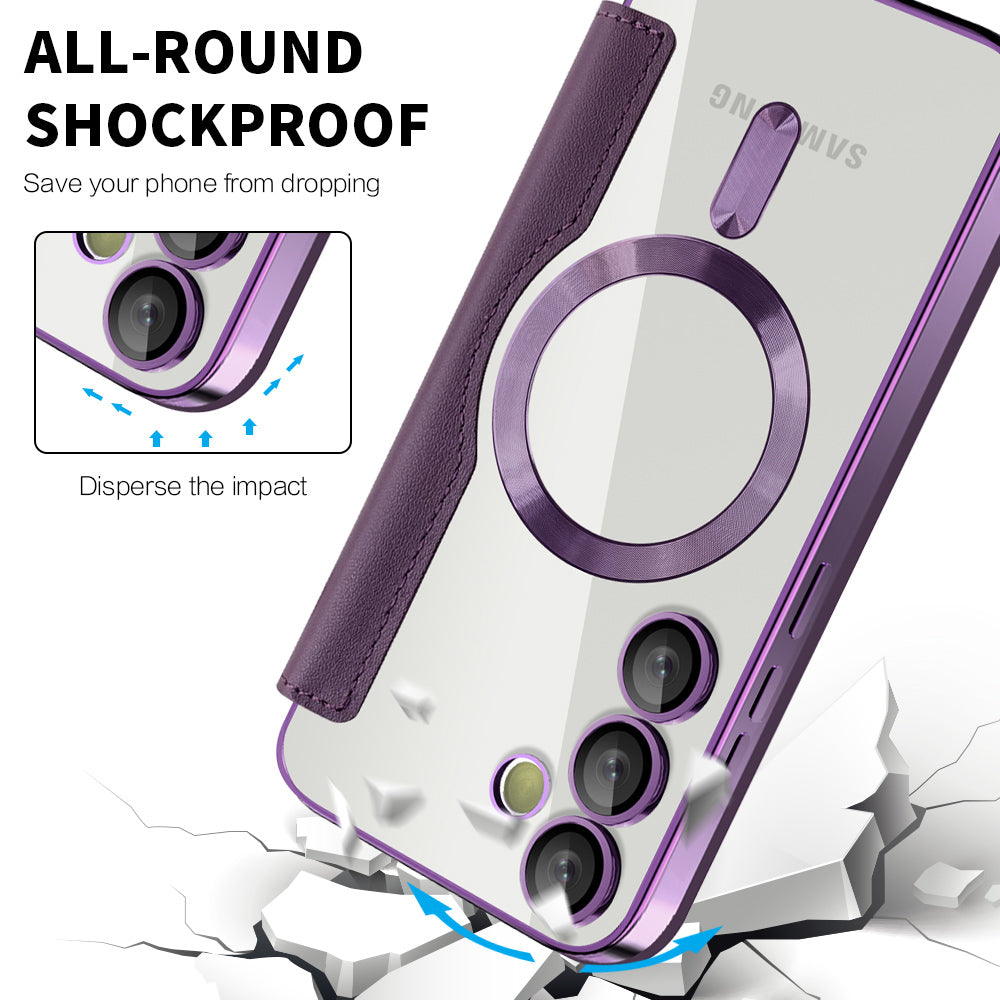 Husa de protectie Techsuit SmartMag Book compatibil cu Samsung Galaxy S23, Mov