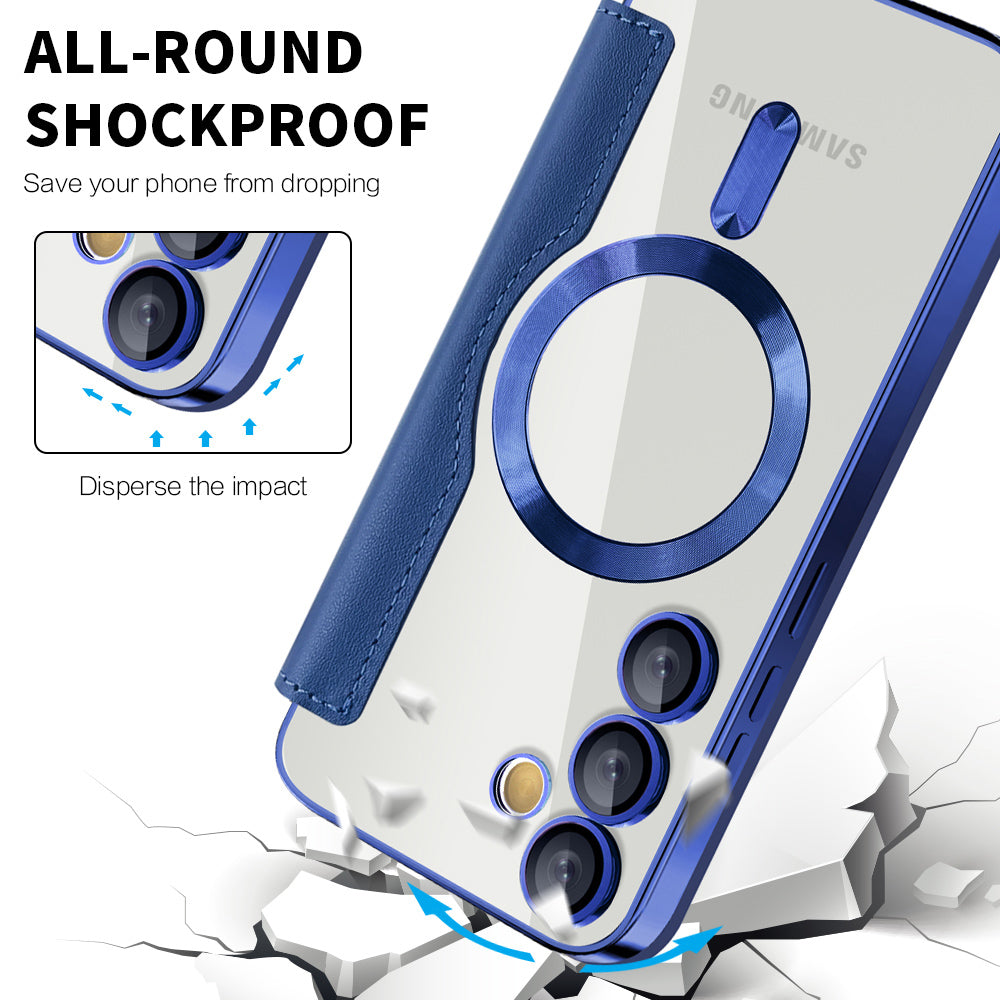 Husa de protectie Techsuit SmartMag Book compatibil cu Samsung Galaxy S23 Plus, Albastru