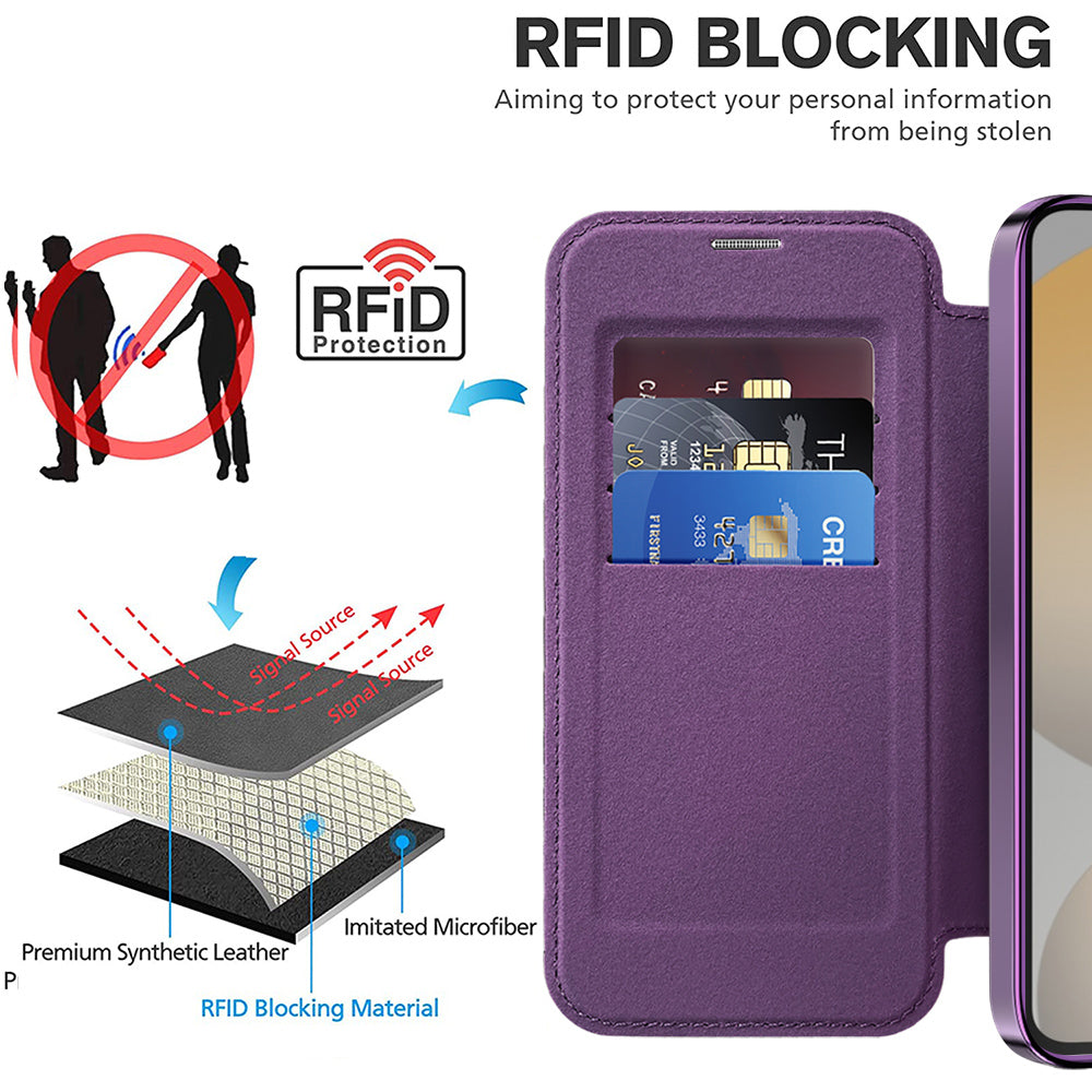 Husa de protectie Techsuit SmartMag Book compatibil cu Samsung Galaxy S24 Plus, Mov