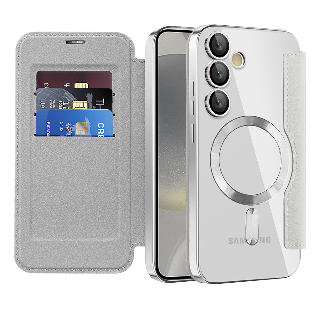 Husa de protectie Techsuit SmartMag Book compatibil cu Samsung Galaxy S24 Plus, Gri