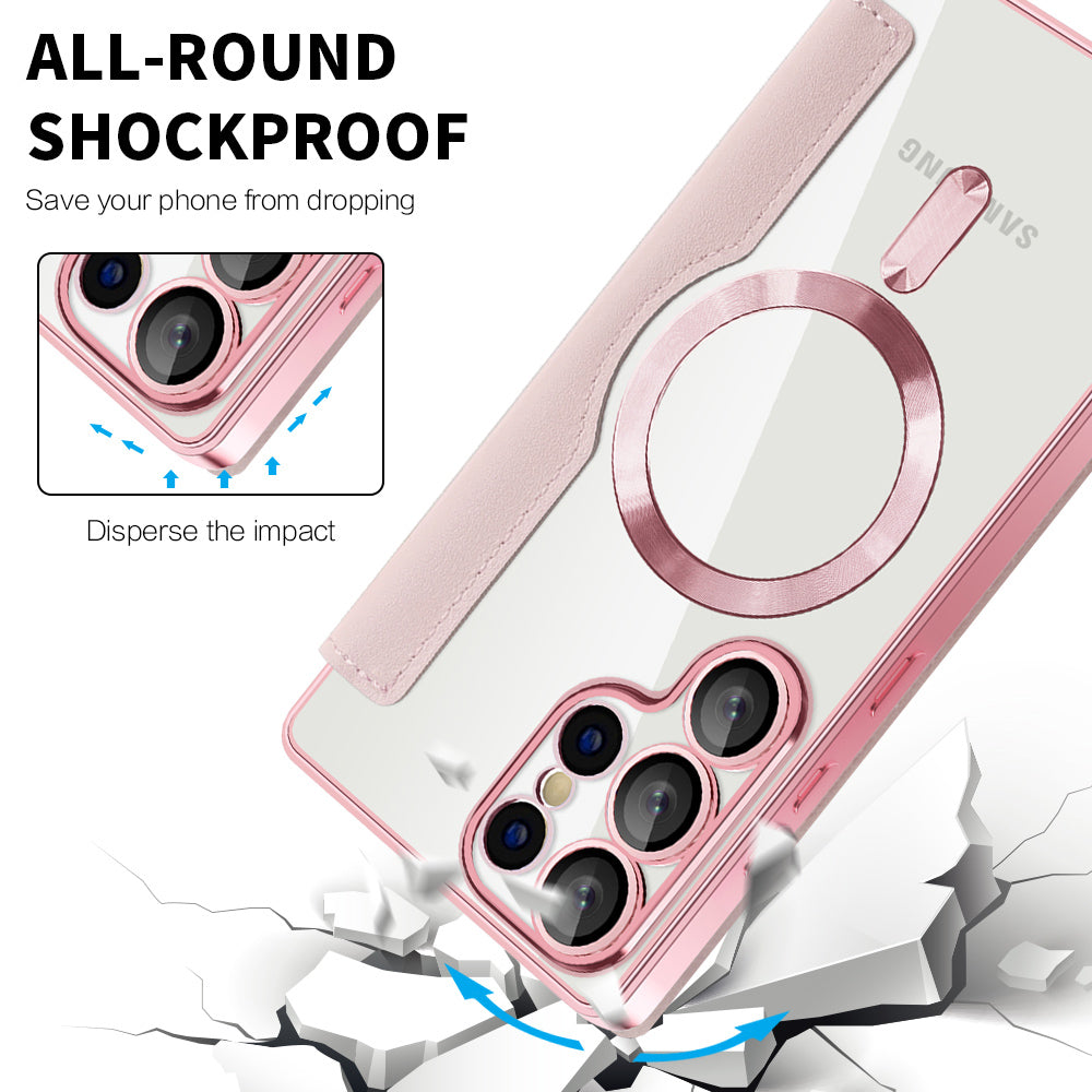 TechSuit Husa de protectie Techsuit SmartMag Book compatibil cu Samsung Galaxy S25 Ultra, Roz – imagine 4