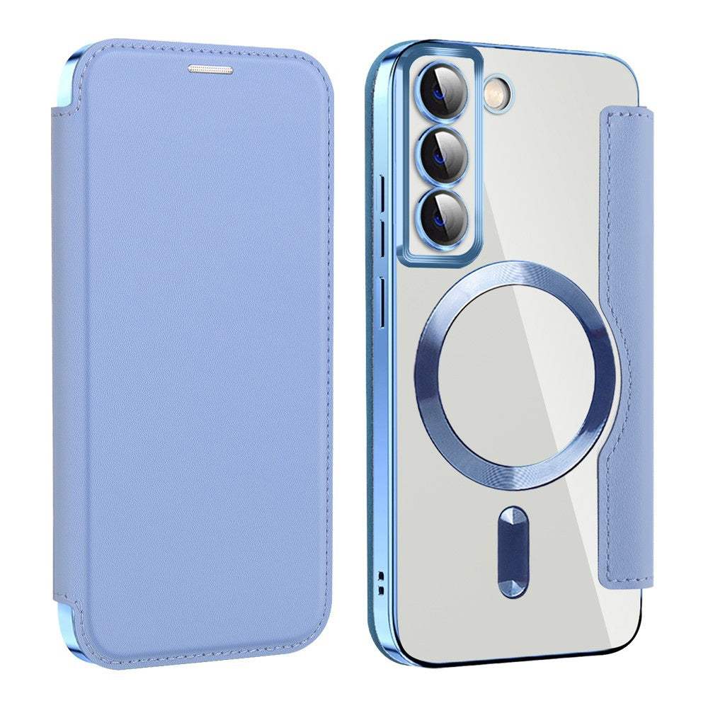 Husa de protectie Techsuit SmartMag Book compatibil cu Samsung Galaxy S22 5G, Albastru Deschis