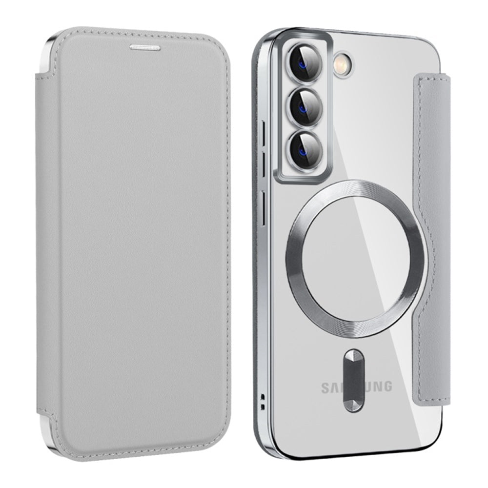 Husa de protectie Techsuit SmartMag Book compatibil cu Samsung Galaxy S22 5G, Gri