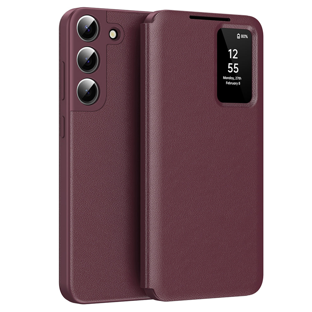 Husa de protectie Techsuit SmartView Series compatibil cu Samsung Galaxy S22 Plus 5G, Roșu