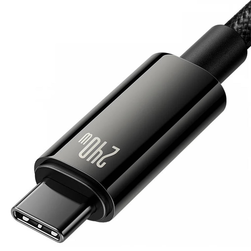 Cablu Baseus Tungsten Gold (CAWJ040001), Type-C to Type-C, Fast Charging, 240W, 1m, Negru