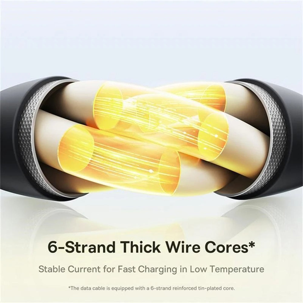 Cablu Baseus Silky (P10377706123-00), Fast Charge, Type-C to Micro-USB, Lightning, USB-C, 100W, 1.5m, Negru Cosmic
