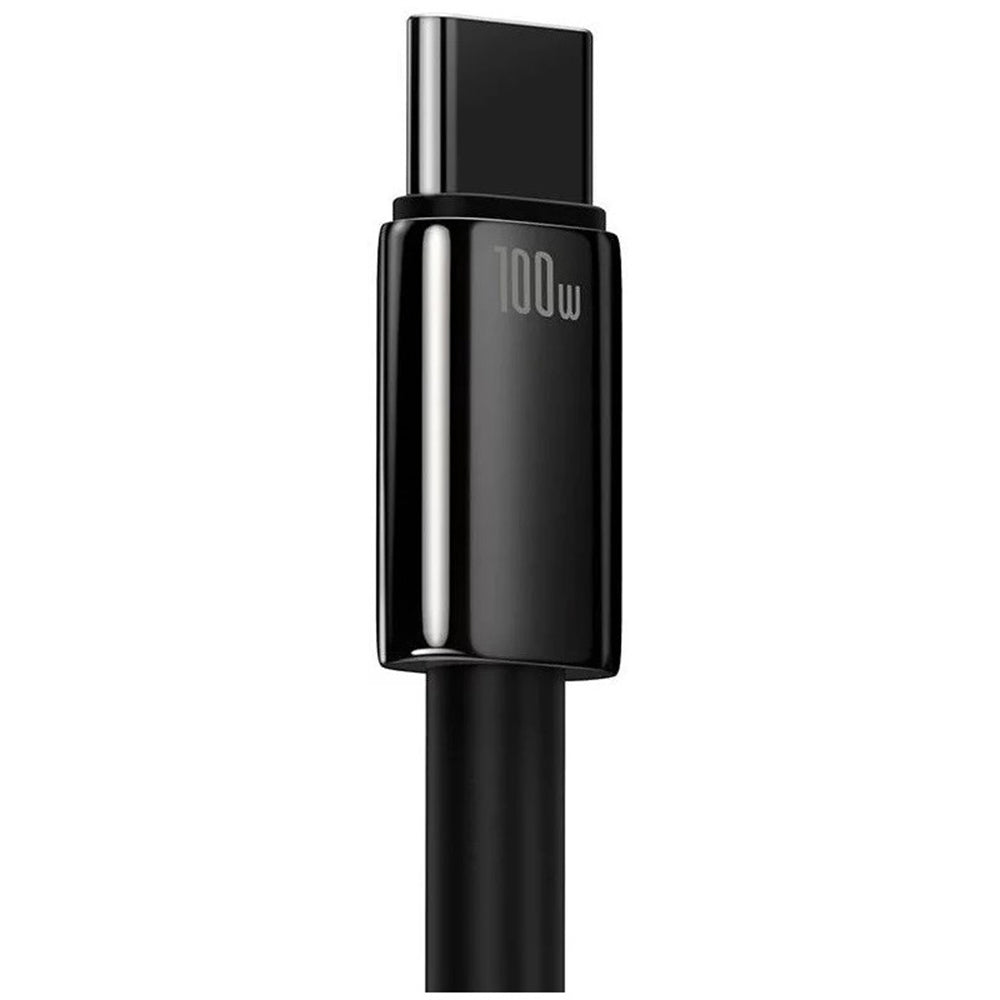 Cablu Baseus Tungsten Gold (CAWJ000101), USB to Type-C, Super Fast Charge, 100W, 480Mbps, 2m, Negru
