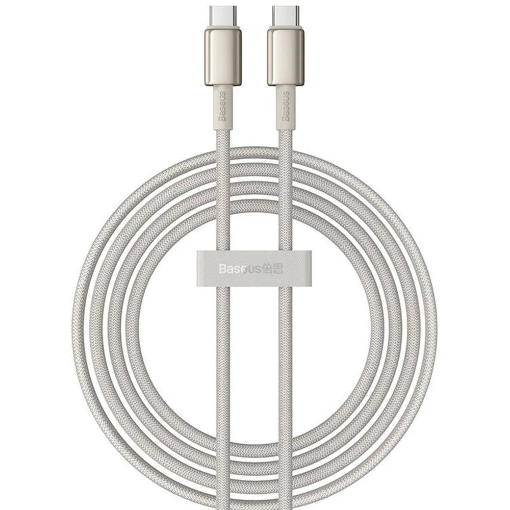 Cablu Baseus Tungsten Gold (P10319800G21-01), Type-C to Type-C, Super Fast Charge, 100W, 480Mbps, 2m, Auriu