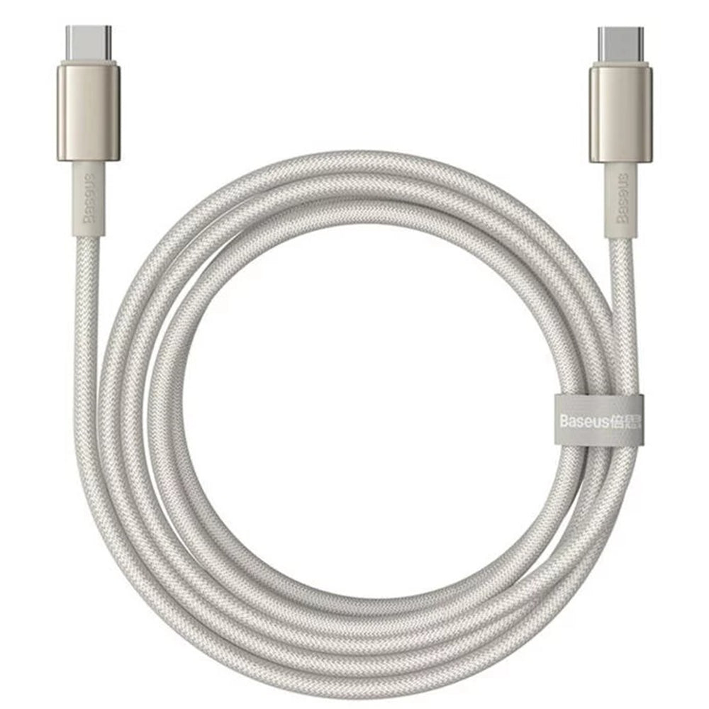 Cablu Baseus Tungsten Gold (P10319800G21-01), Type-C to Type-C, Super Fast Charge, 100W, 480Mbps, 2m, Auriu