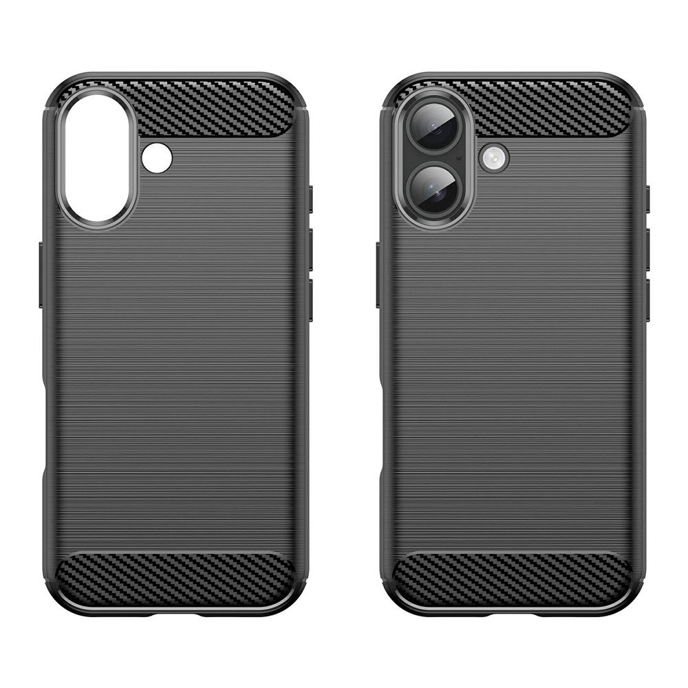 Husa de protectie Techsuit Carbon Silicone compatibil cu iPhone 17, Negru