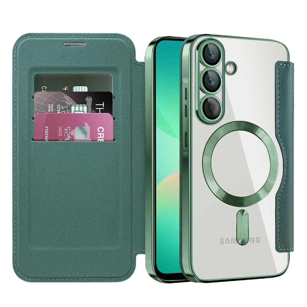 Husa de protectie Techsuit SmartMag Book compatibil cu Samsung Galaxy A26 5G, Verde