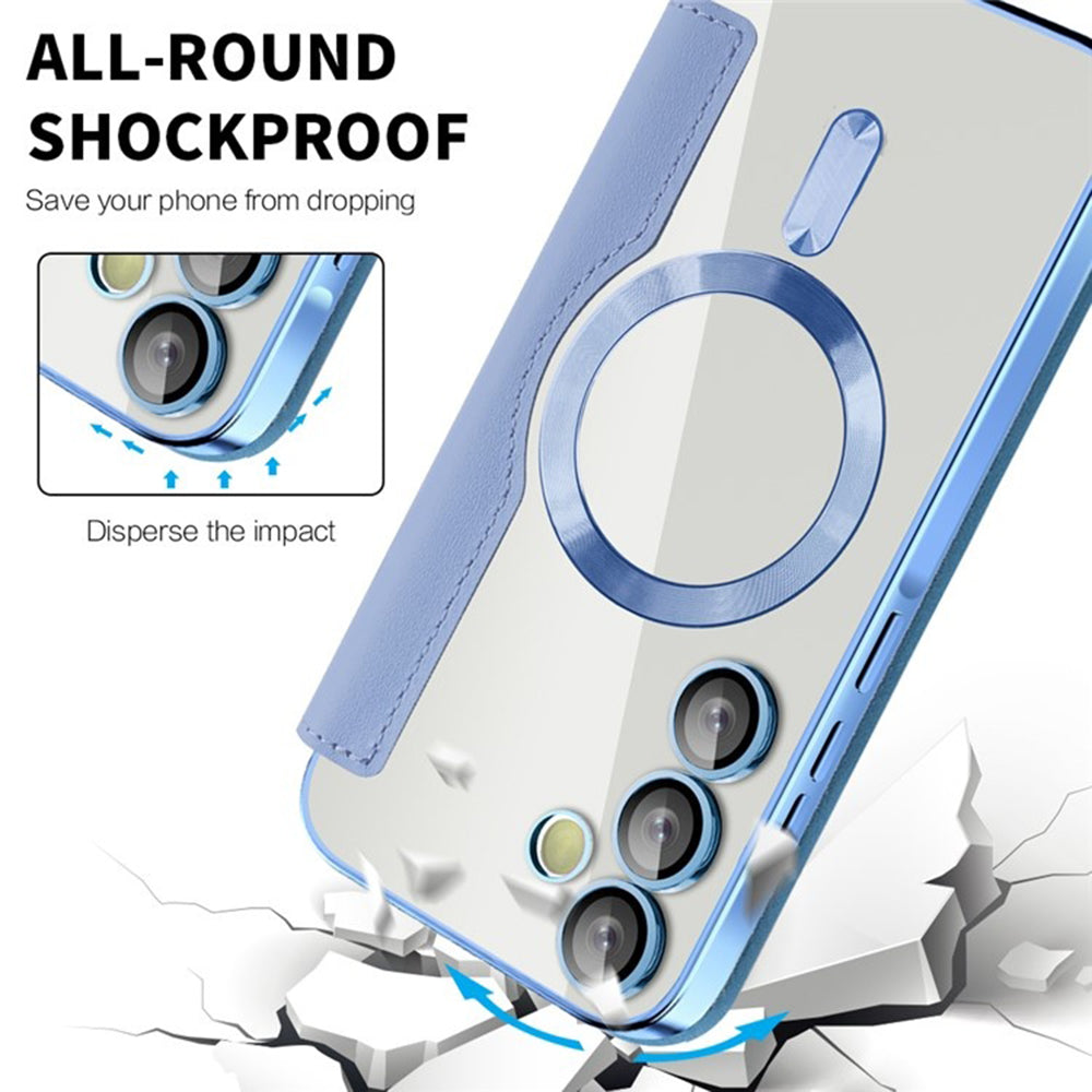 Husa de protectie Techsuit SmartMag Book compatibil cu Samsung Galaxy A55 5G, Albastru Deschis