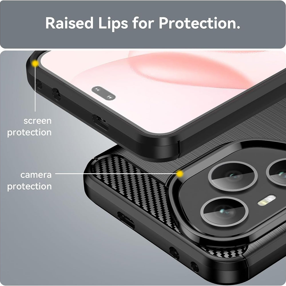 Husa de protectie Techsuit Carbon Silicone compatibil cu Honor 400 Pro, Albastru