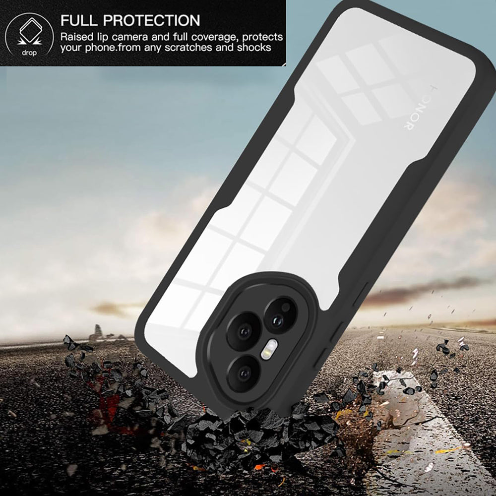 Folie de protectie Techsuit ColorVerse 360 Series + compatibil cu Honor 400 Pro, Negru