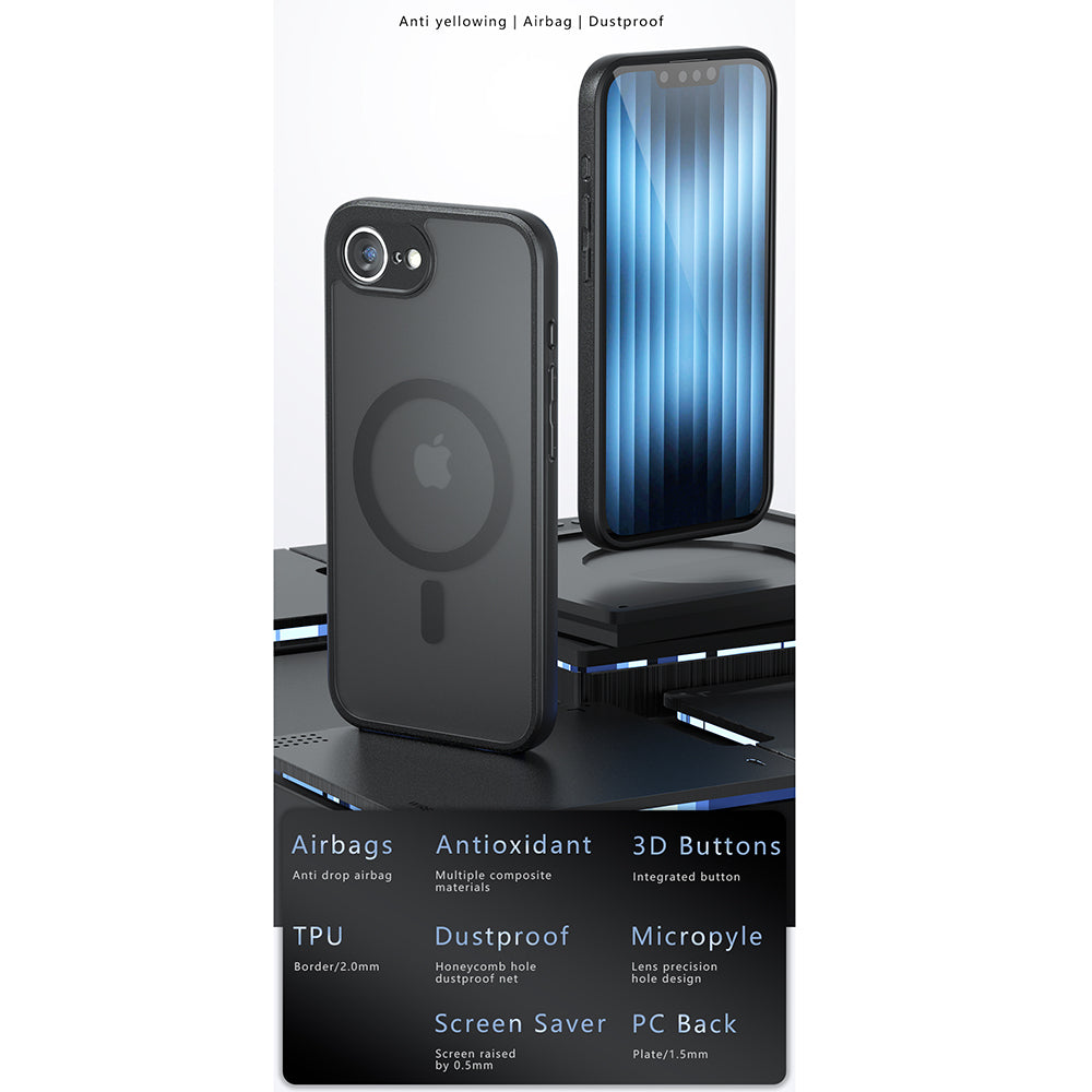 Husa de protectie Techsuit PureFrost MagSafe compatibil cu Motorola Moto G85, Negru Mat