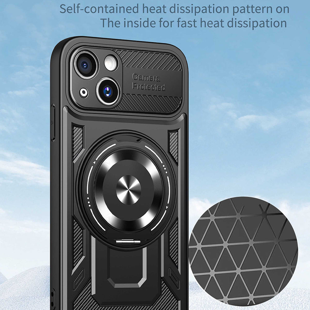 Husa de protectie Techsuit RuggedCam compatibil cu iPhone 15 Plus, Gri