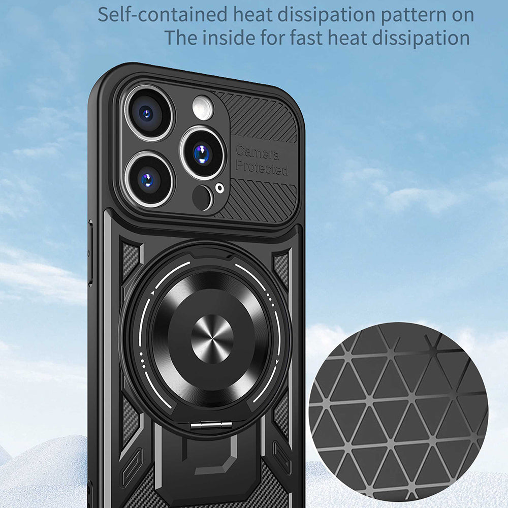 Husa de protectie Techsuit RuggedCam compatibil cu iPhone 15 Pro, Mov