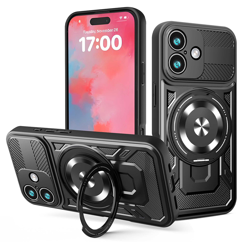 Husa de protectie Techsuit RuggedCam compatibil cu iPhone 17, Negru