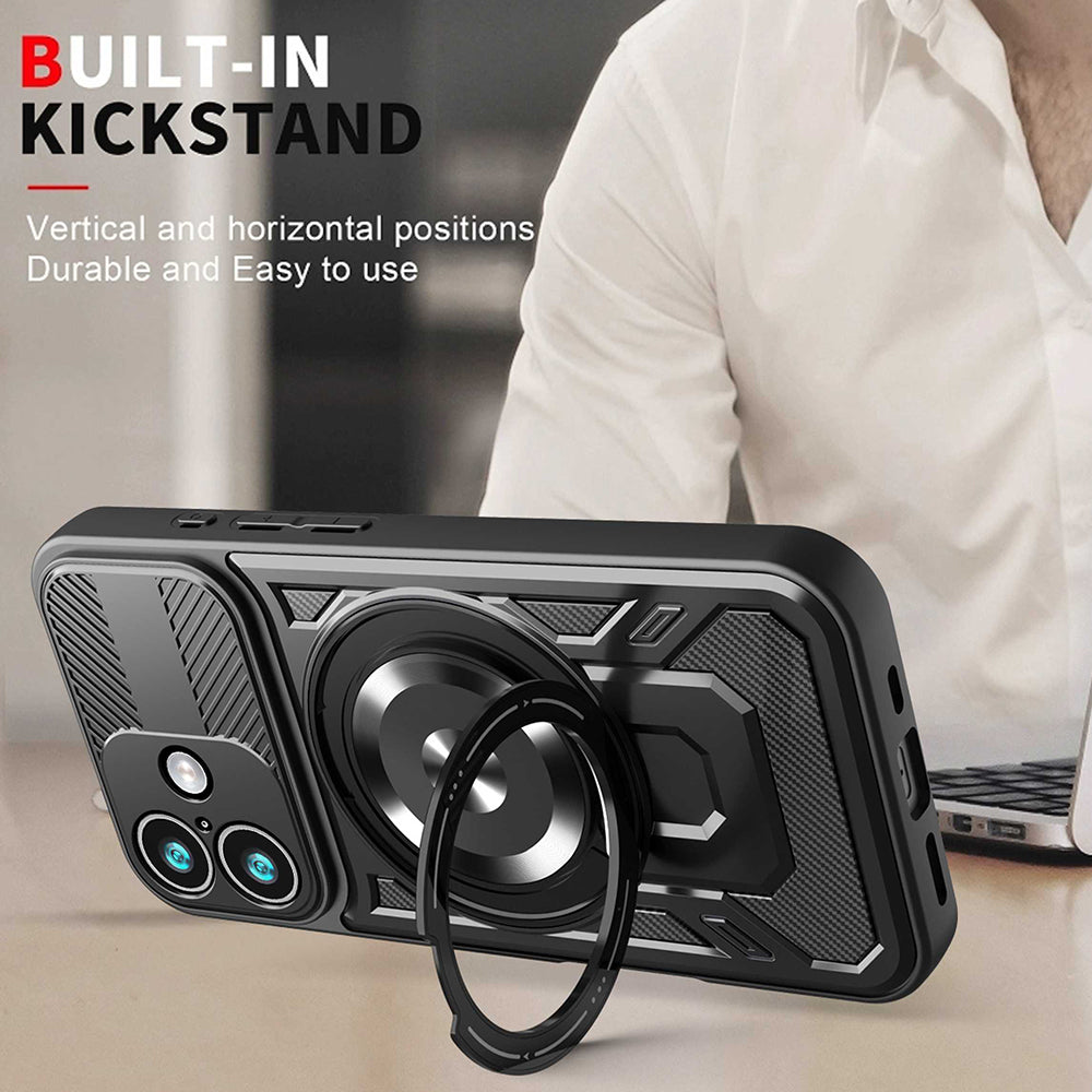 Husa de protectie Techsuit RuggedCam compatibil cu iPhone 17, Gri