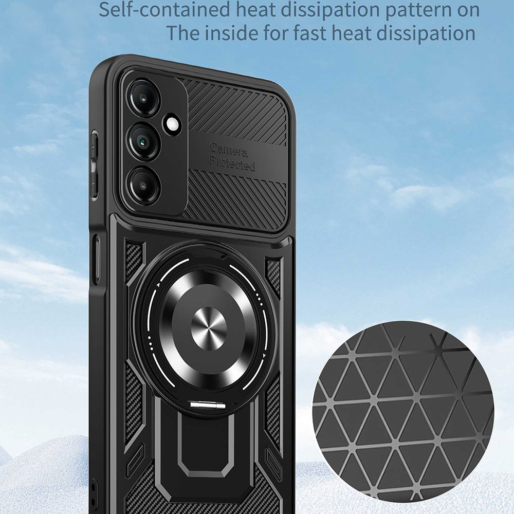 Husa de protectie Techsuit RuggedCam compatibil cu Samsung Galaxy A14 4G / A14 5G, Negru